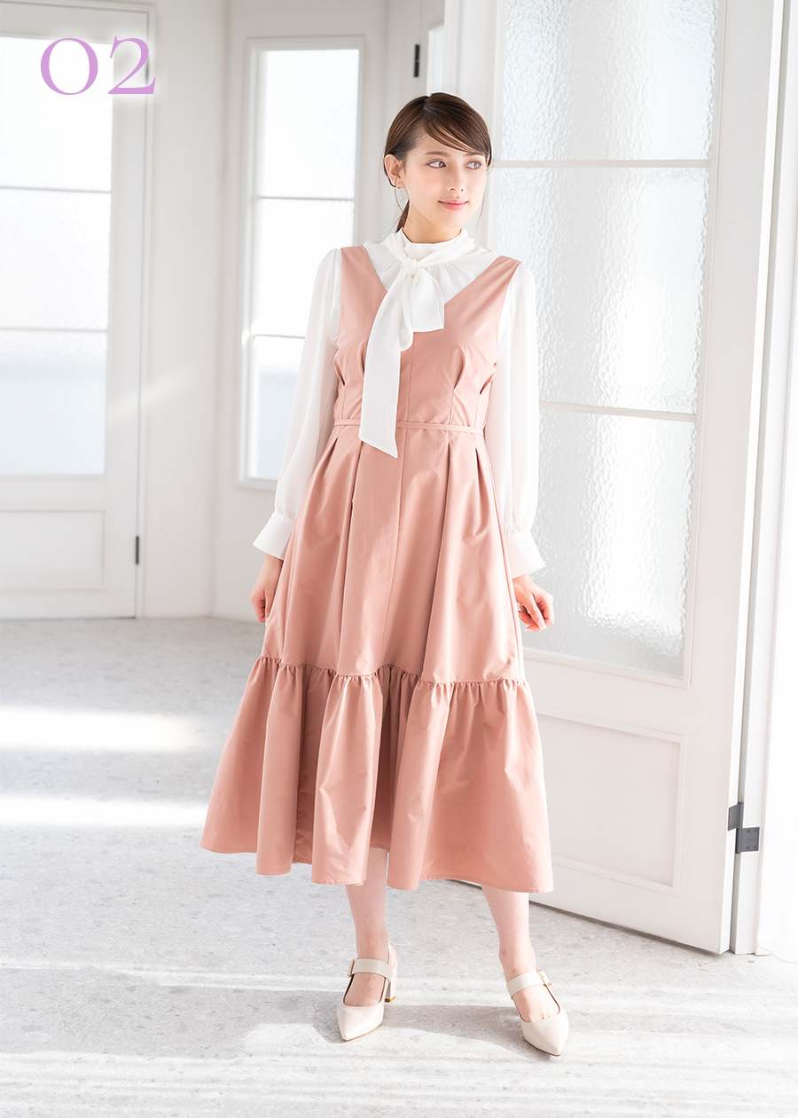 幅広いコーディネートが愉しめる、ボリュームジャンスカ。