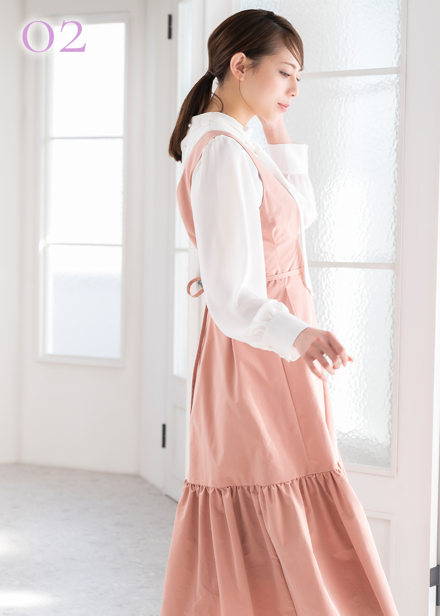 幅広いコーディネートが愉しめる、ボリュームジャンスカ。