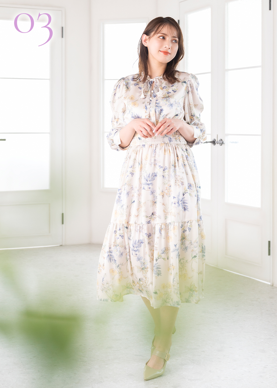 デイリーユースに着られる、今季注目のボタニカルフラワー。